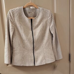 Kasper Women's Monochrome Patterned Blazer